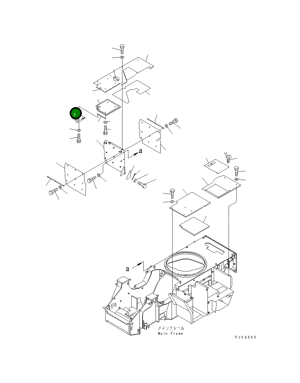 Крышка 21J-54-18590 Komatsu