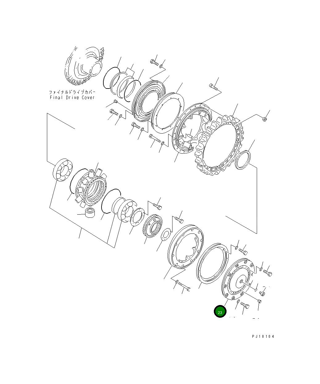 Крышка 17M-27-21550 Komatsu