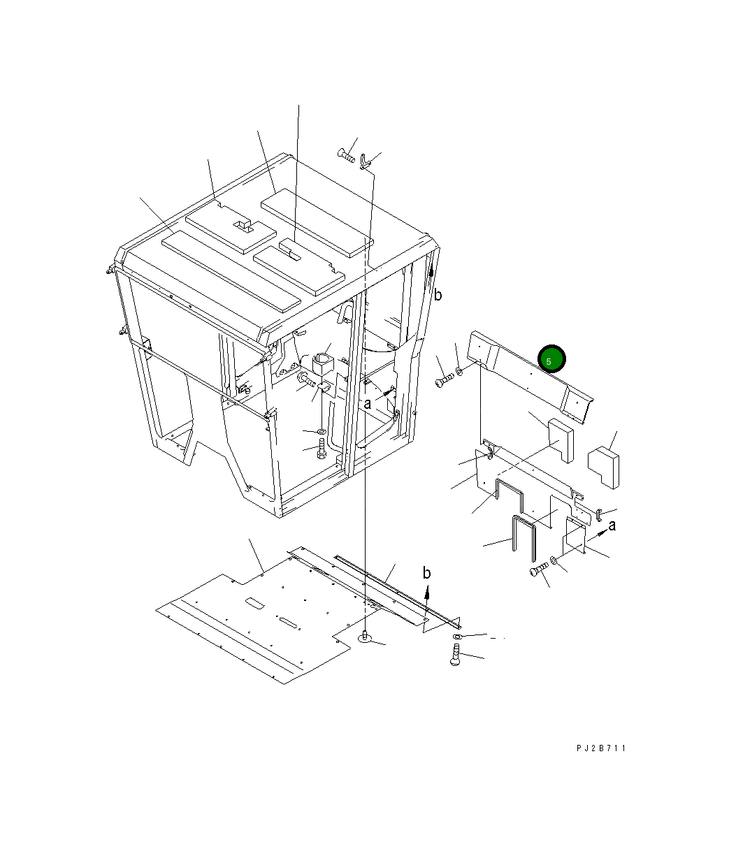 Крышка 23B-952-1712 Komatsu
