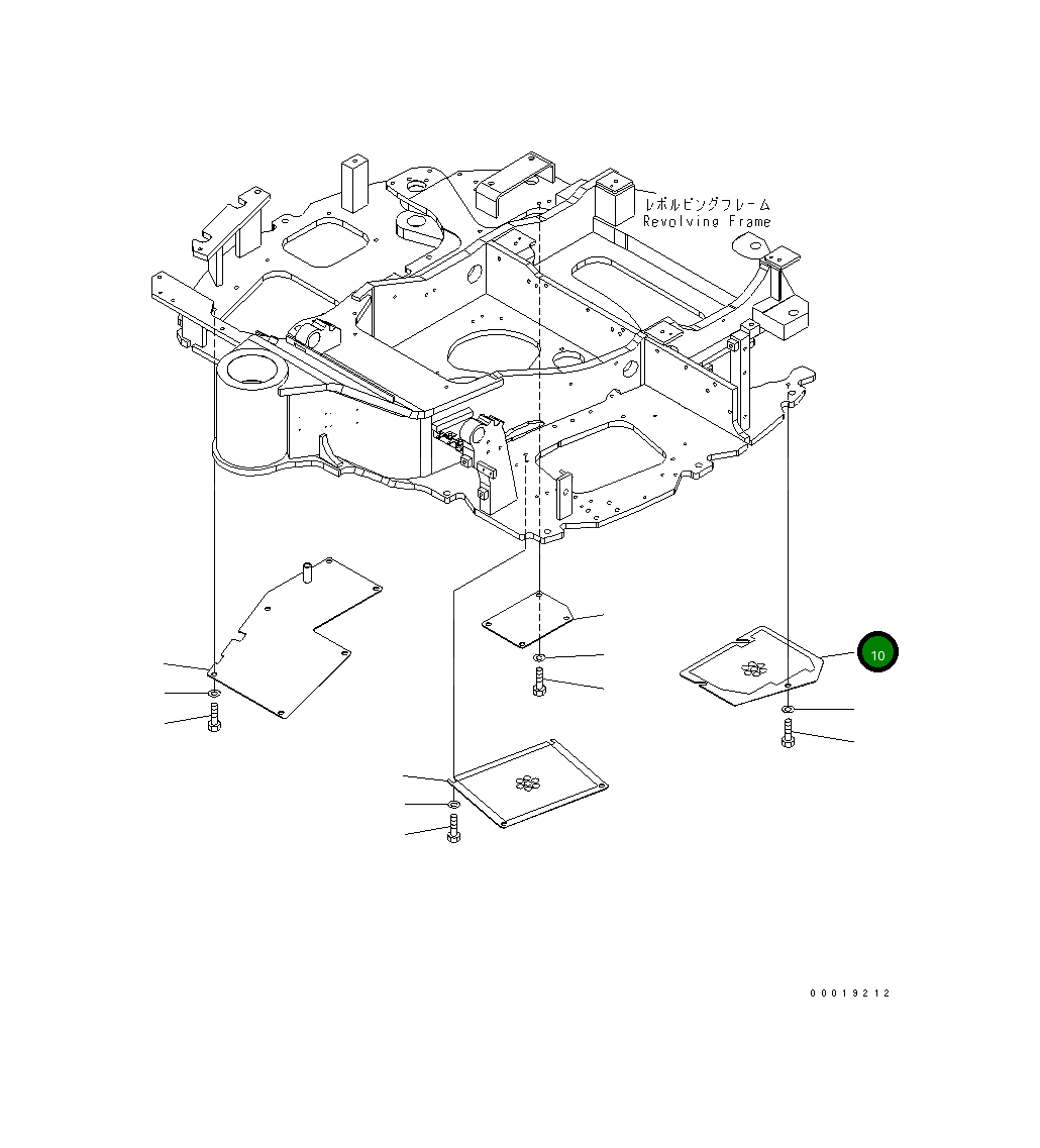Крышка 22M-46-21172 Komatsu