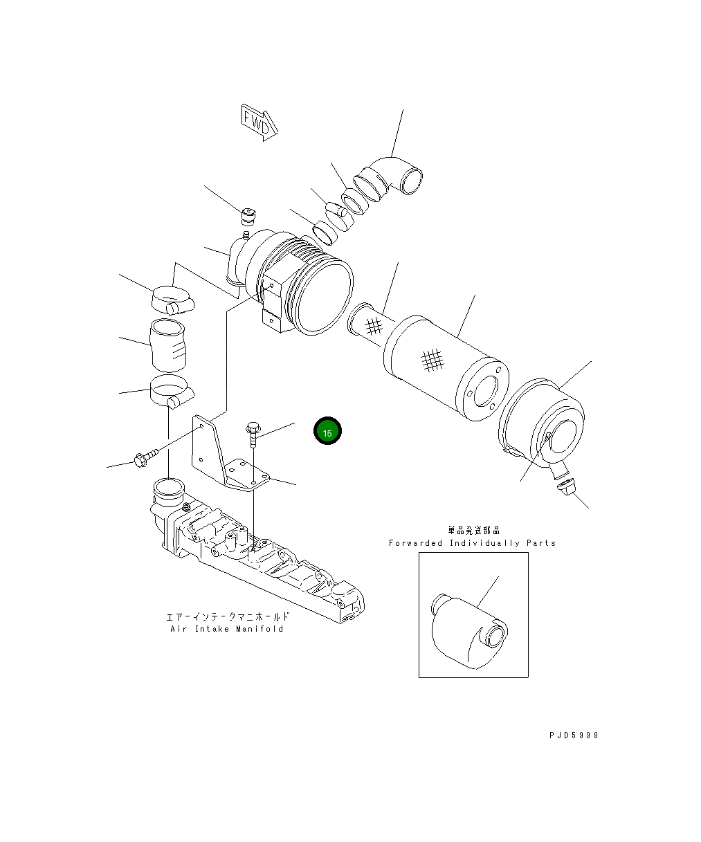 Болт YM26013-080222 Komatsu