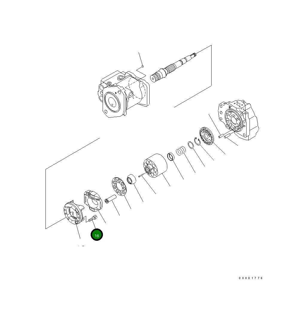 Болт 01252-61235  Komatsu
