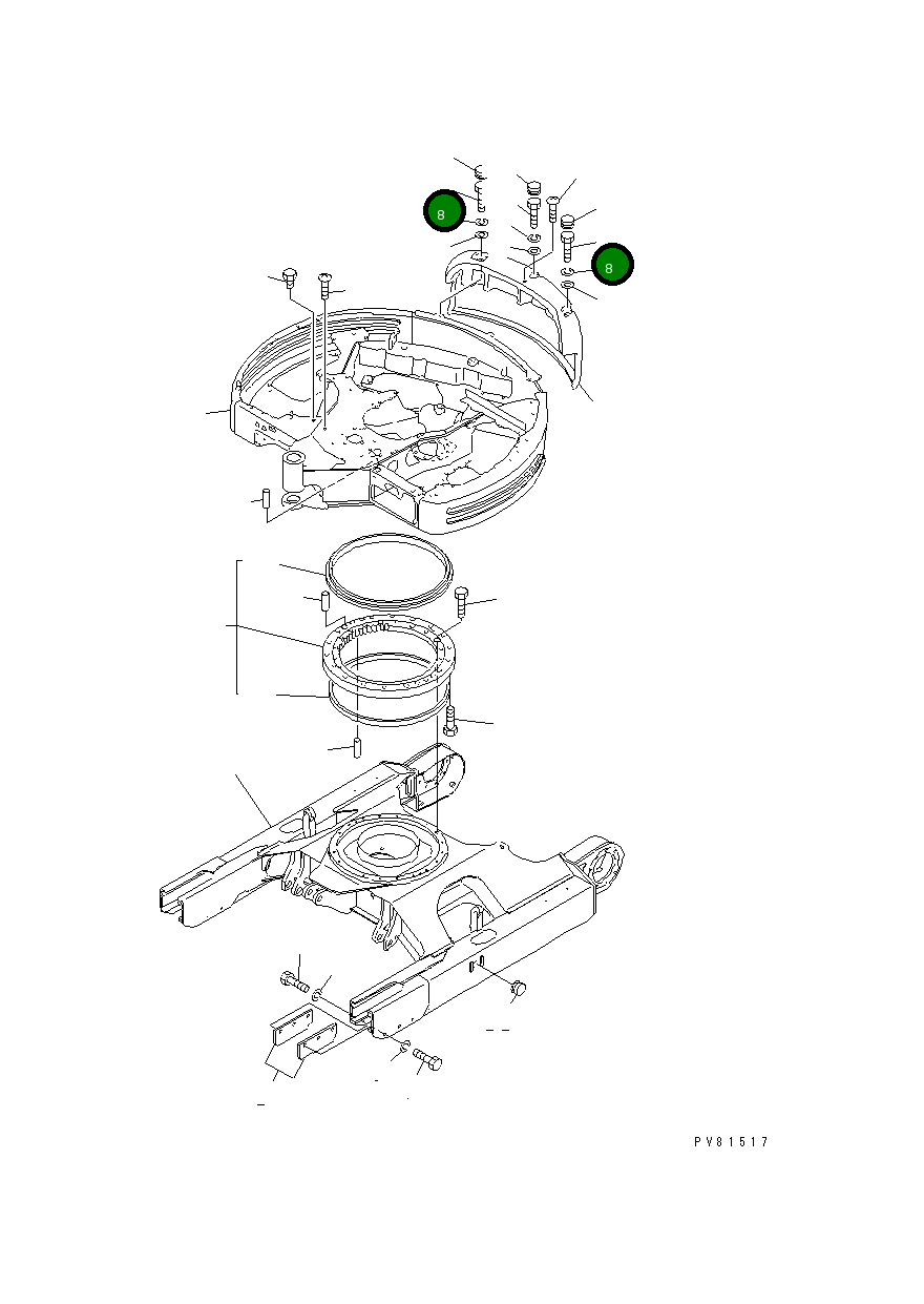 Болт YM26076-161702  Komatsu