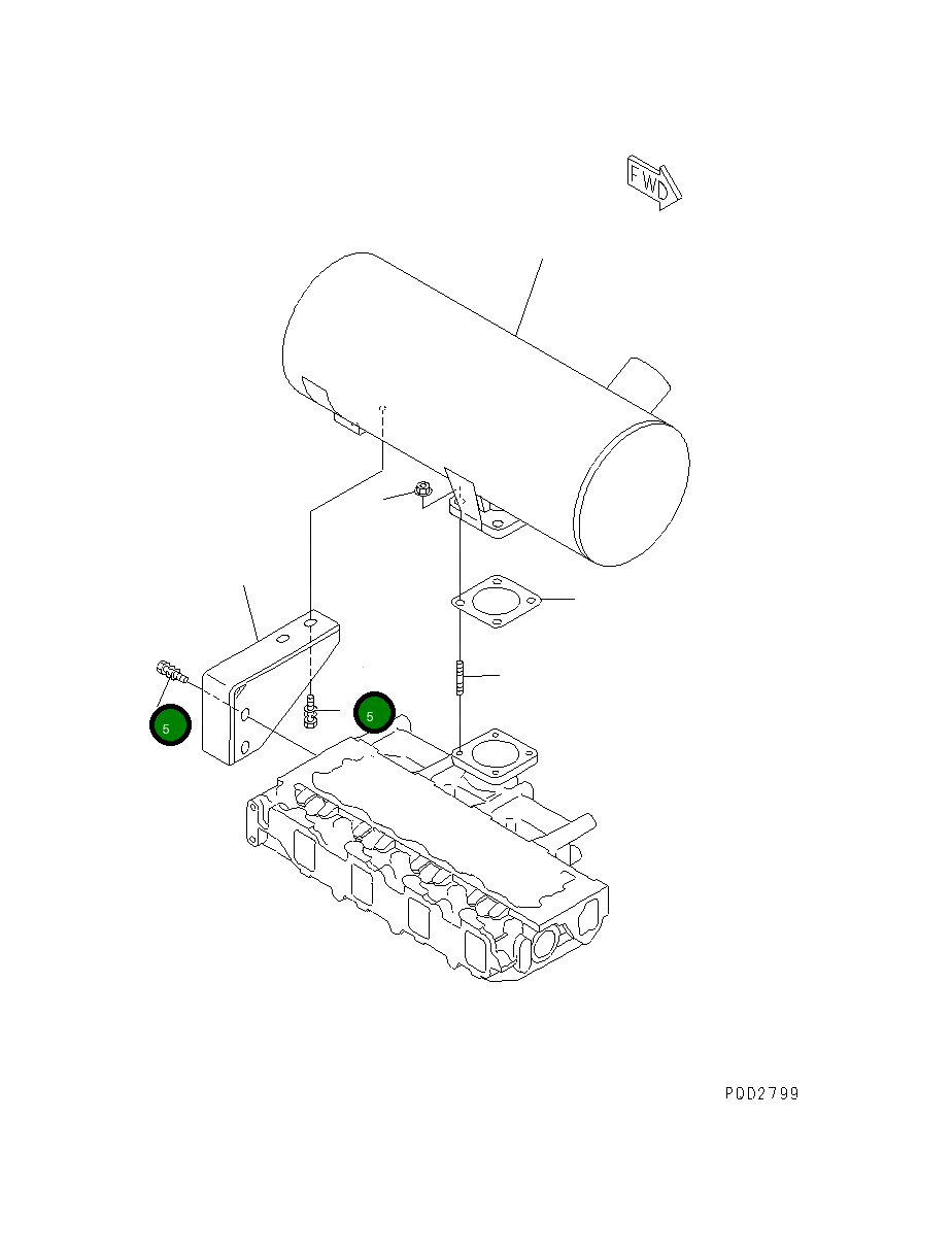 Болт YM26014-080202 Komatsu