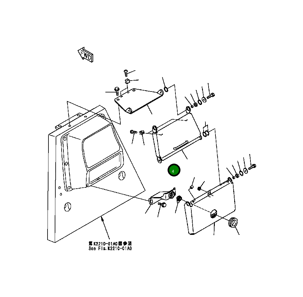 Крышка 134-54-69150 Komatsu