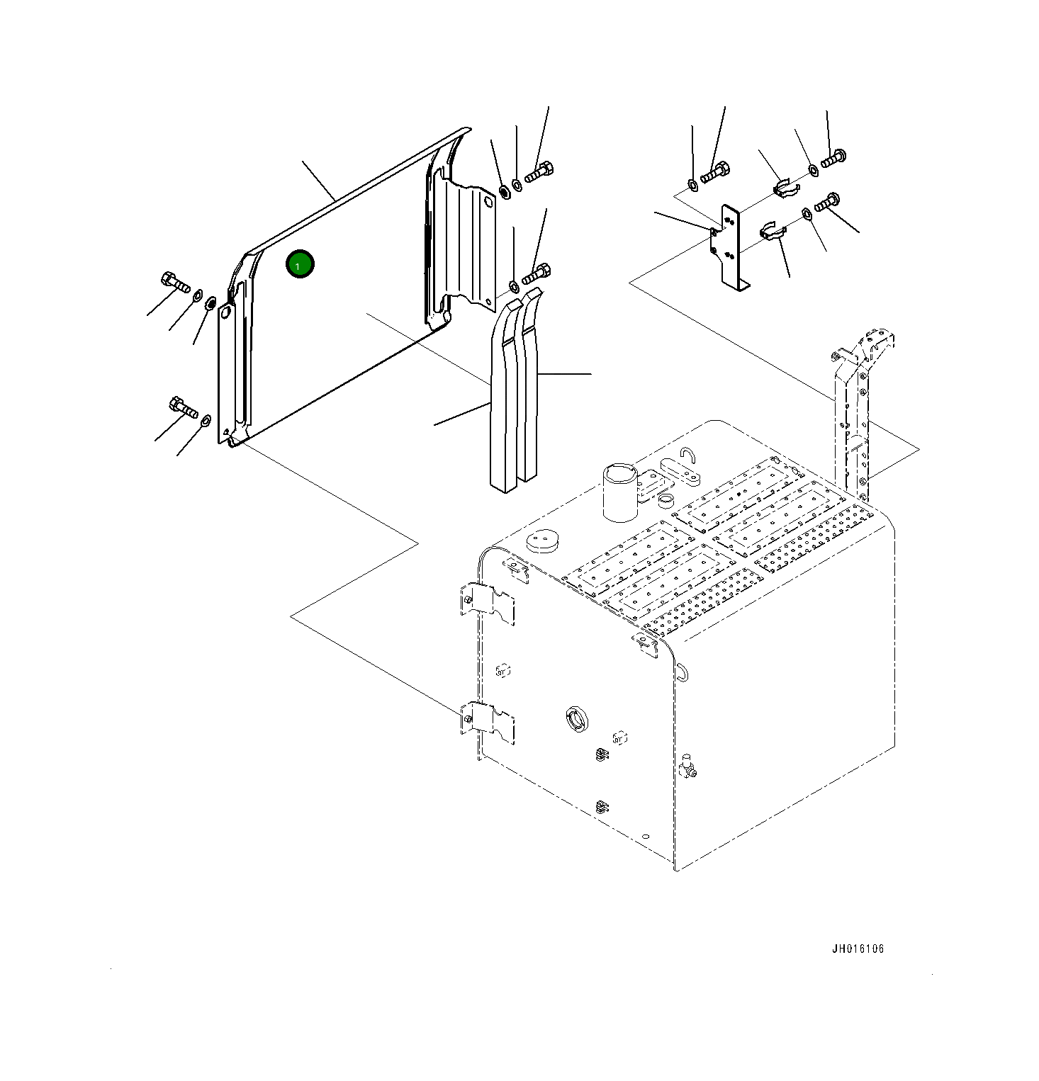 Крышка 208-54-71252  Komatsu