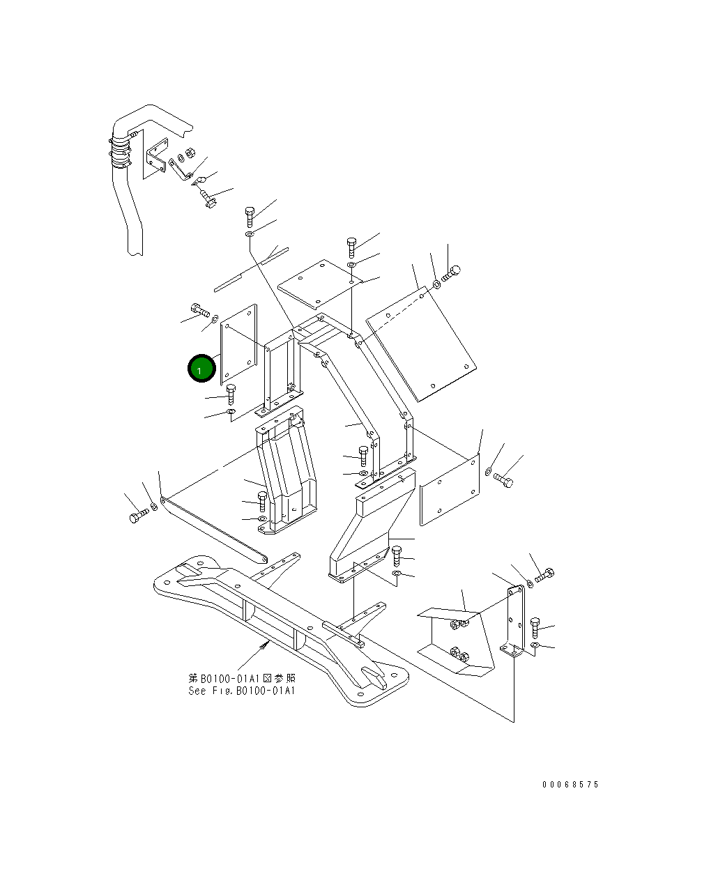 Крышка 42C-Z89-3710  Komatsu