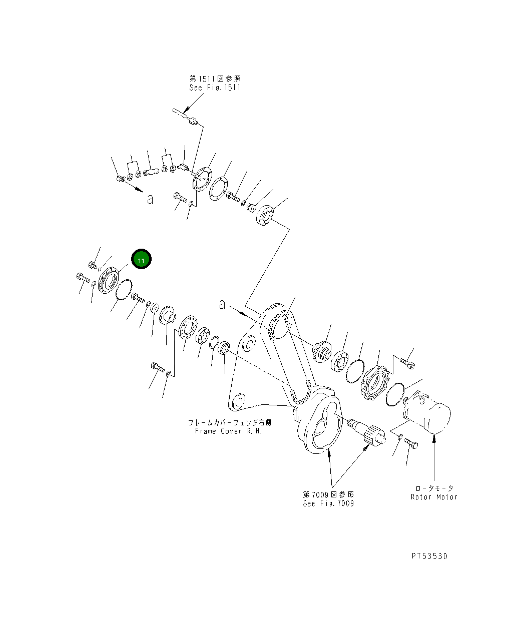 Крышка 26C-70-11130 Komatsu
