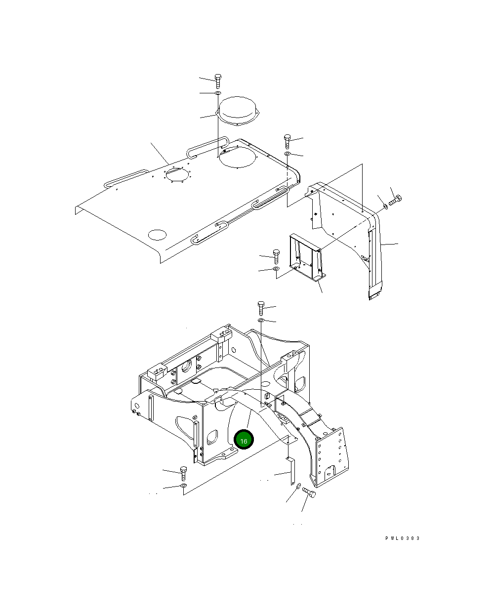 Крышка 196-54-36320 Komatsu