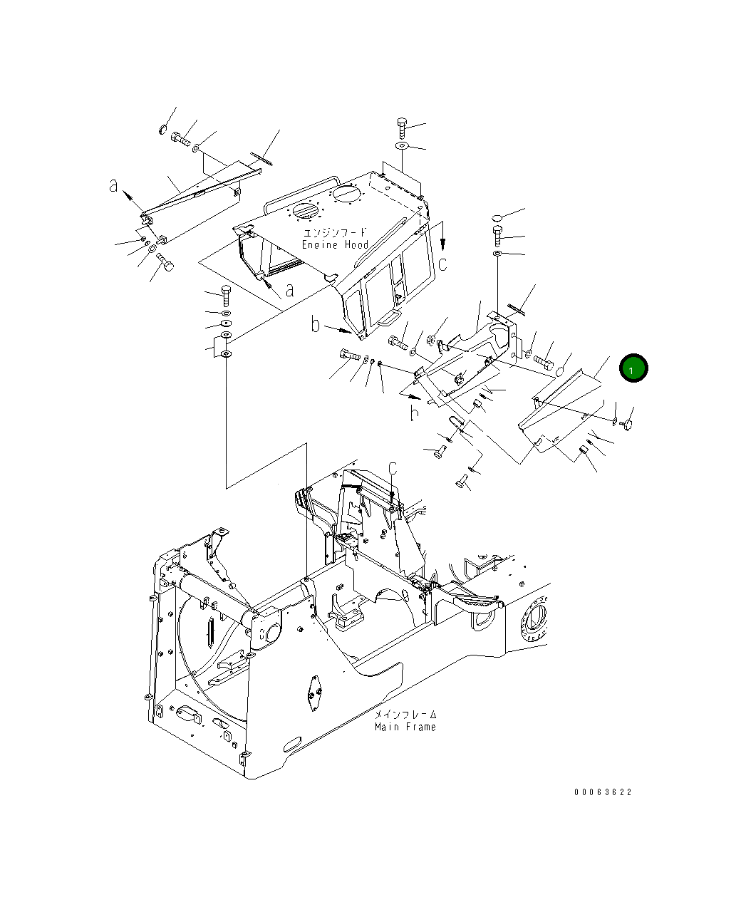 Крышка 17A-54-42571 Komatsu