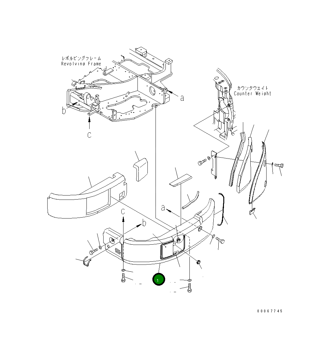 Крышка 22F-54-31311  Komatsu