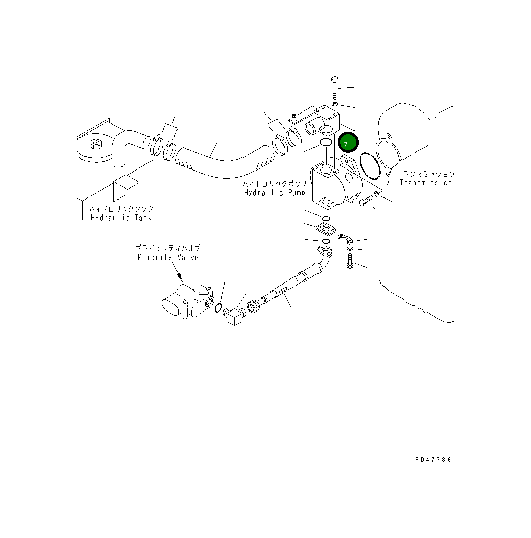 Кольцо уплотнительное (O-Ring) 07000-02105 Komatsu