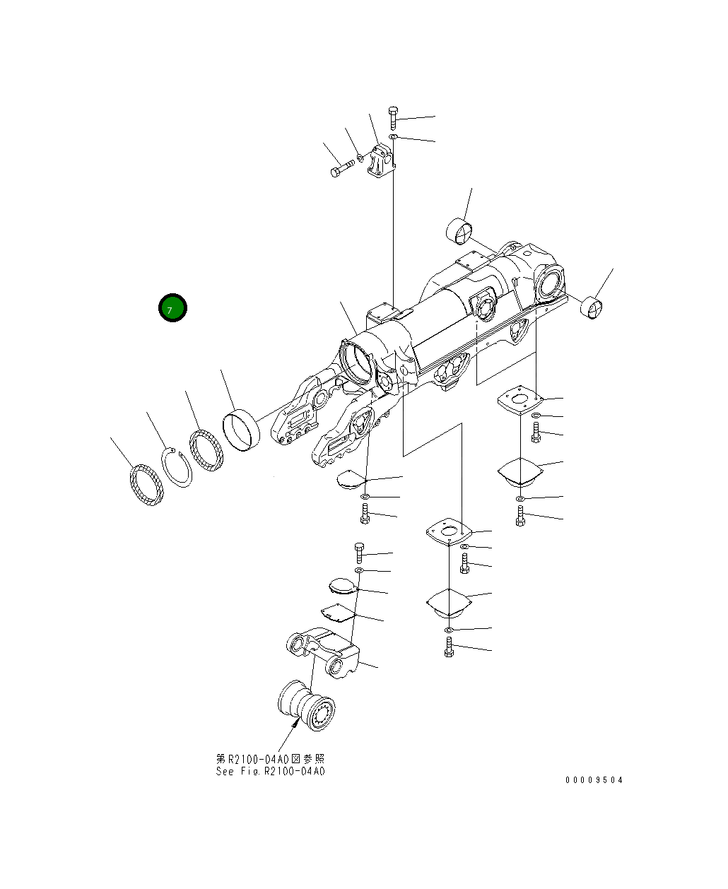Крышка 195-30-62230 Komatsu