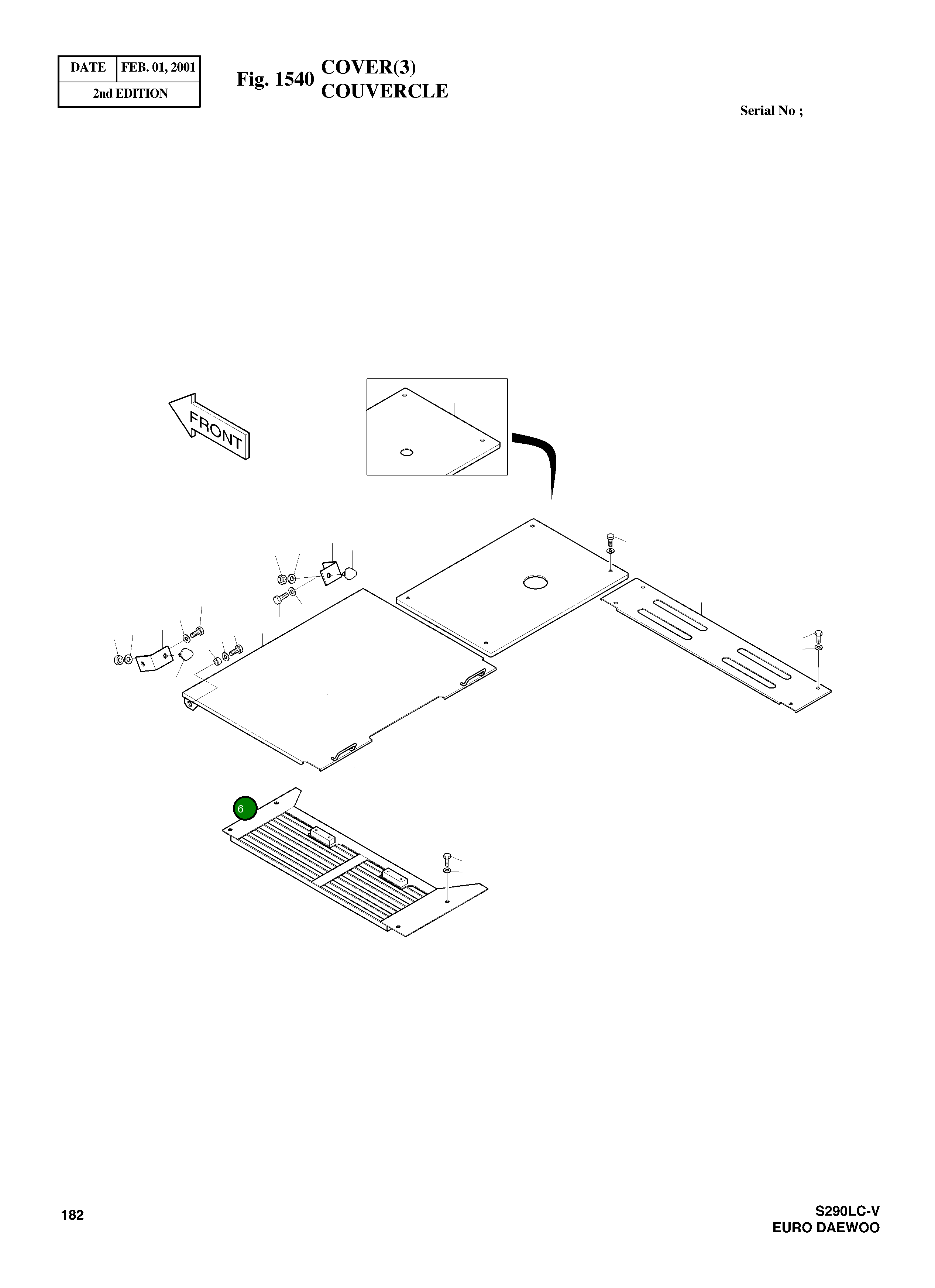 Крышка 2621-3550B  Komatsu