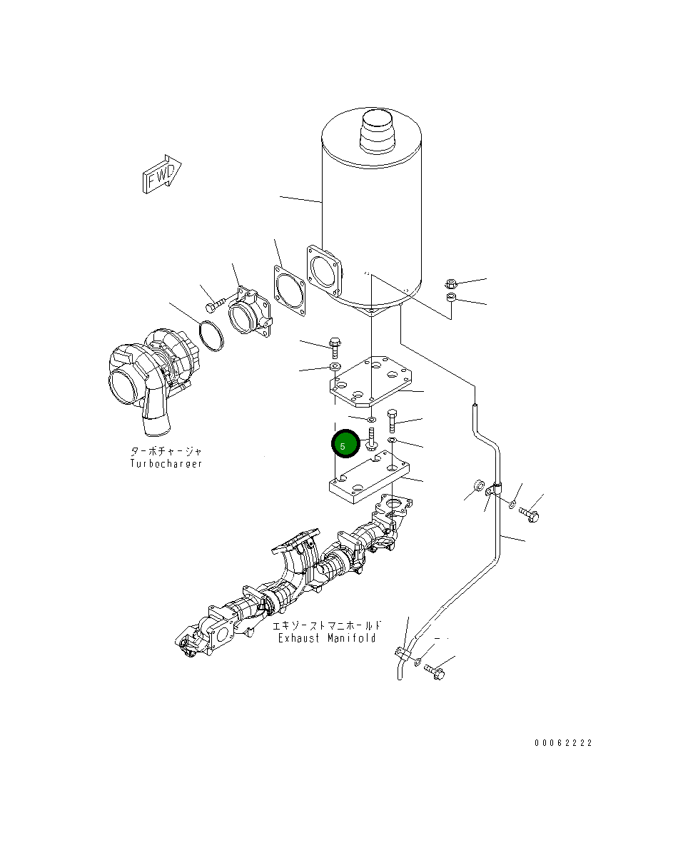 Болт 01437-01055  Komatsu