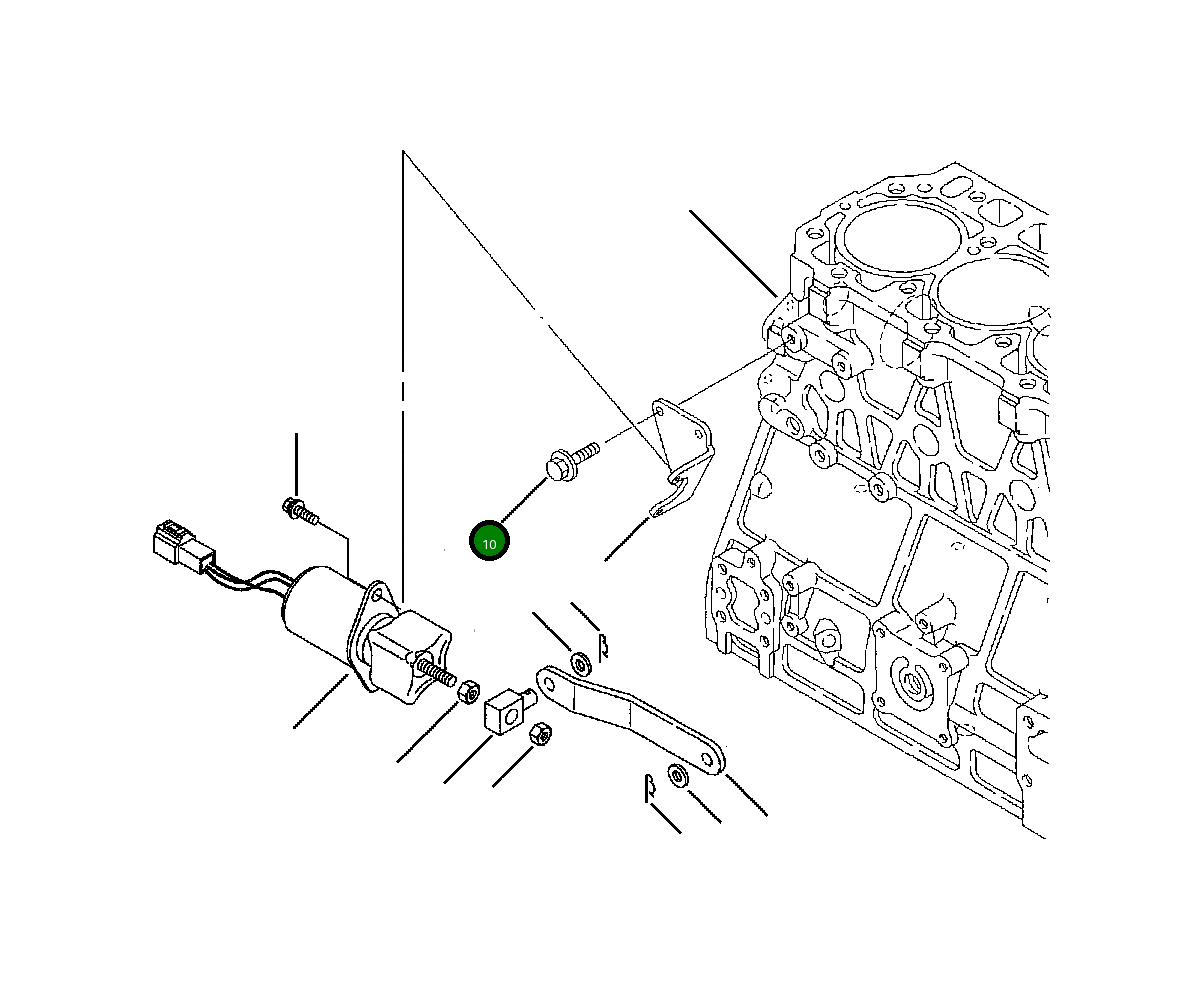 Болт YM201060-80182 Komatsu