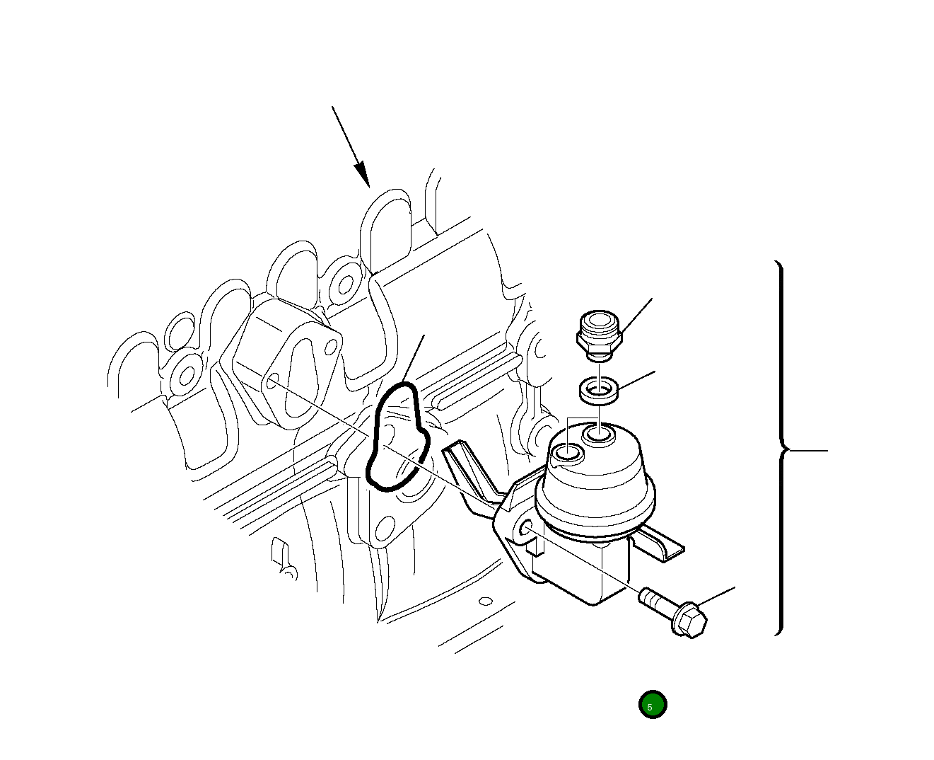 Кольцо уплотнительное (O-Ring) EA2830156 Komatsu