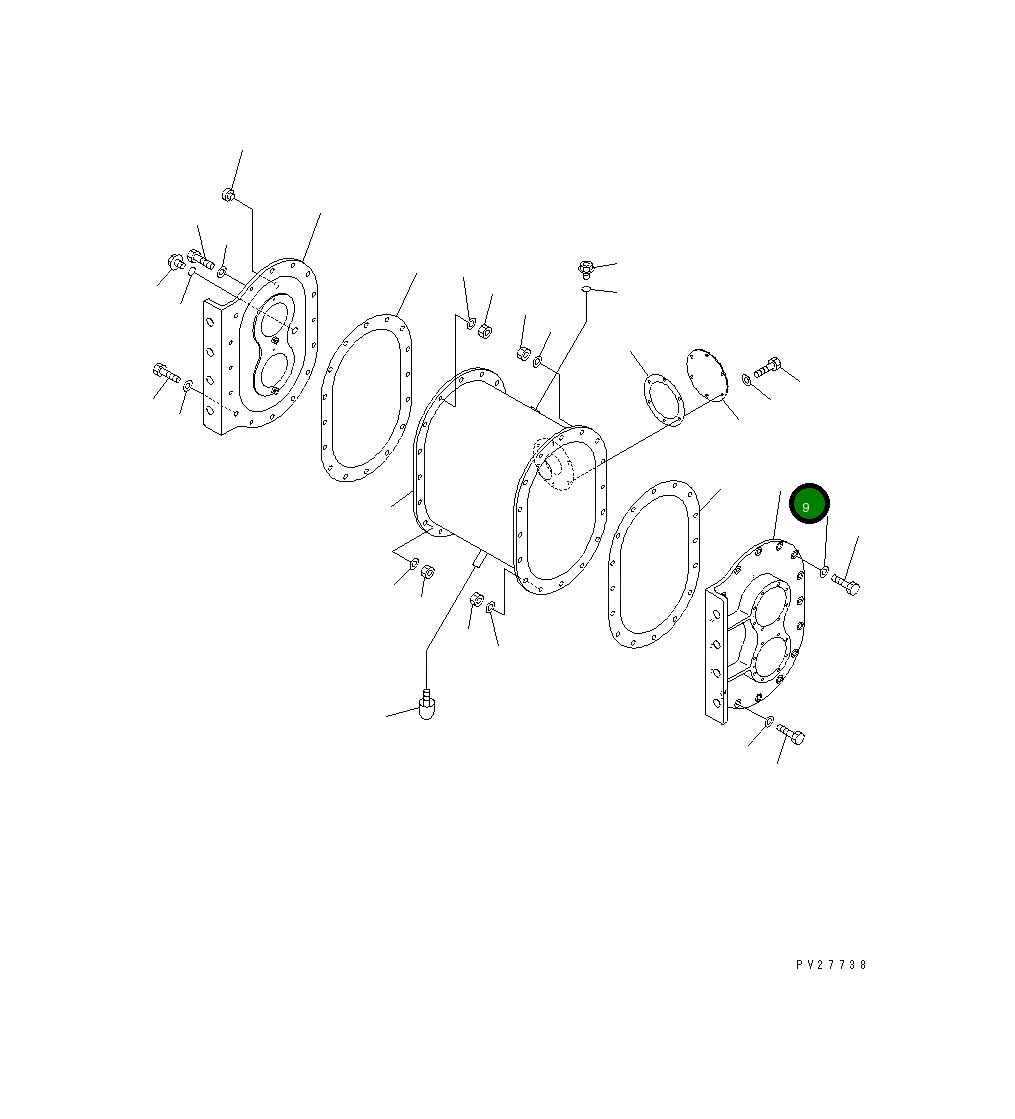 Крышка 8233-72-3421  Komatsu