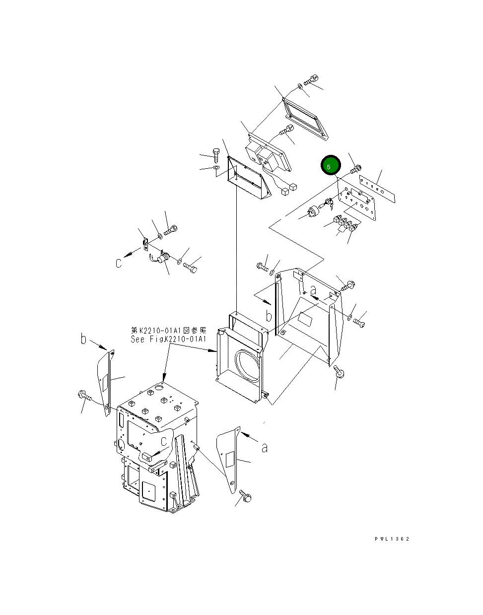 Крышка 195-54-72180  Komatsu