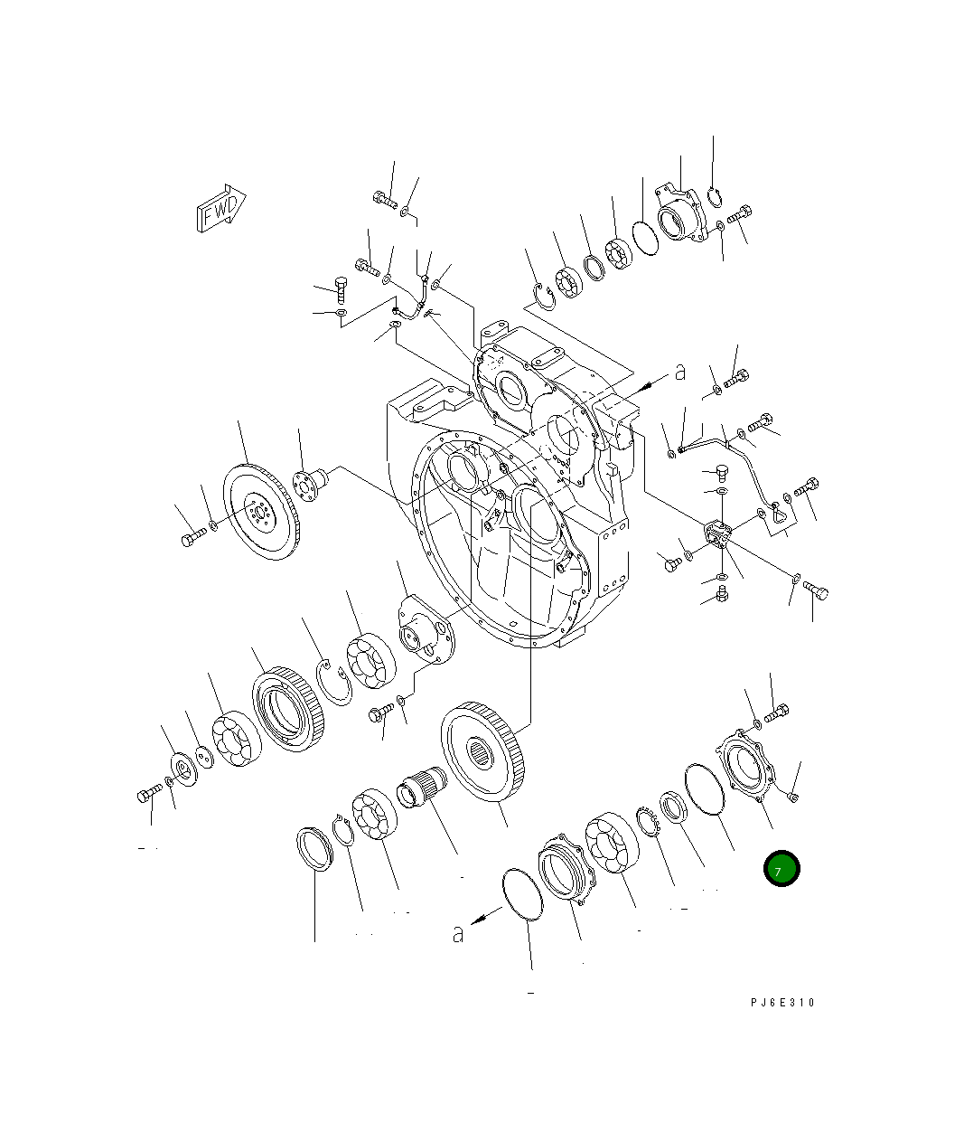 Крышка 6211-22-4131  Komatsu