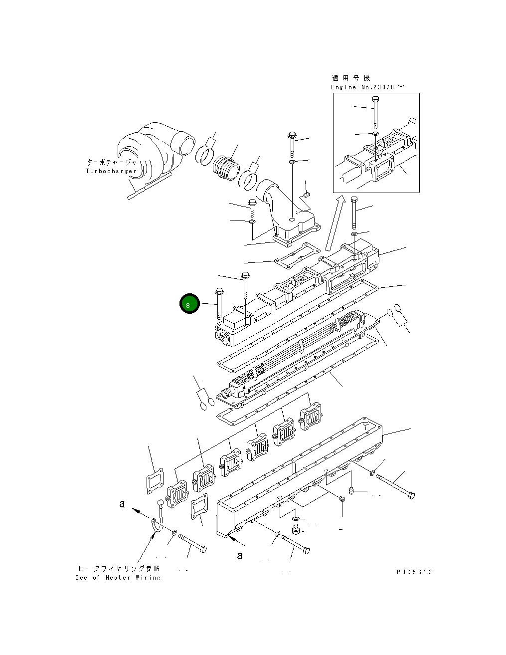 Болт 01436-01000 Komatsu