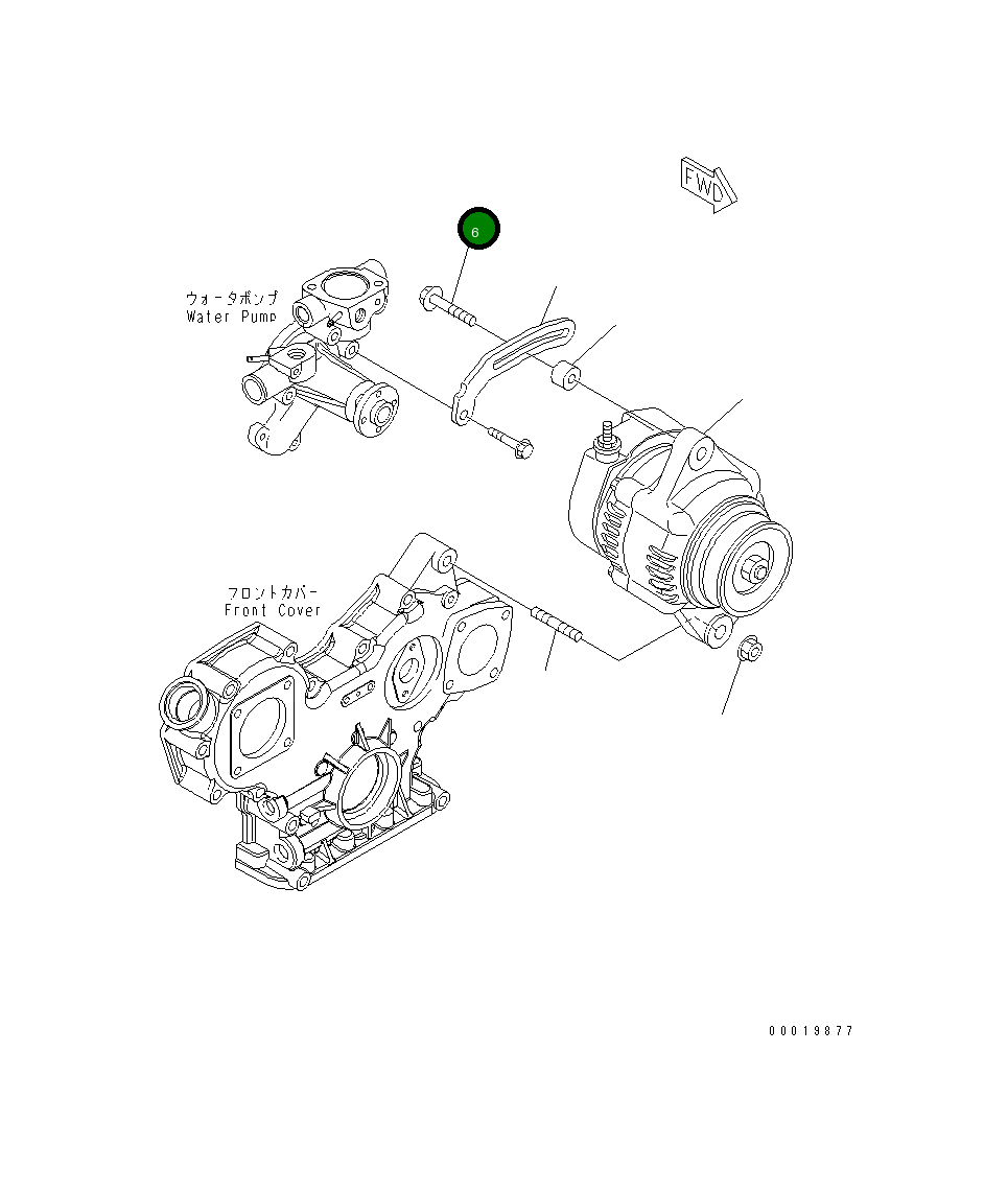 Болт YM119802-77340 Komatsu