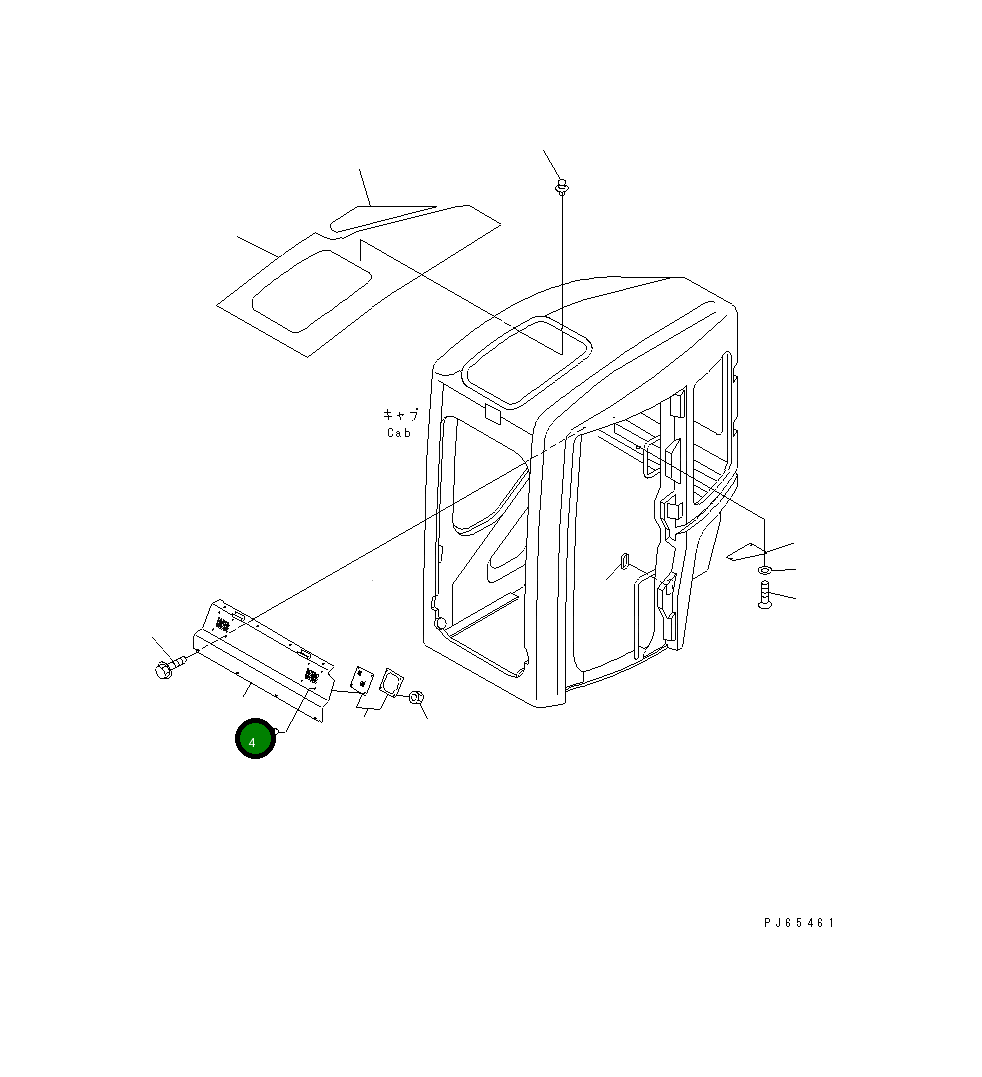 Крышка 21U-54-34810 Komatsu