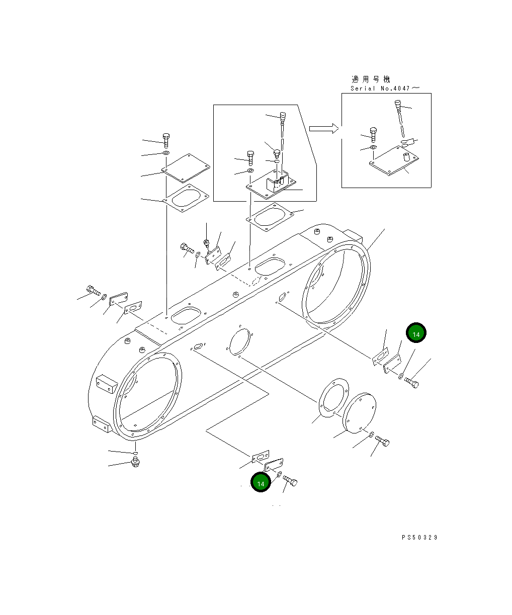 Крышка 238-23-11130  Komatsu