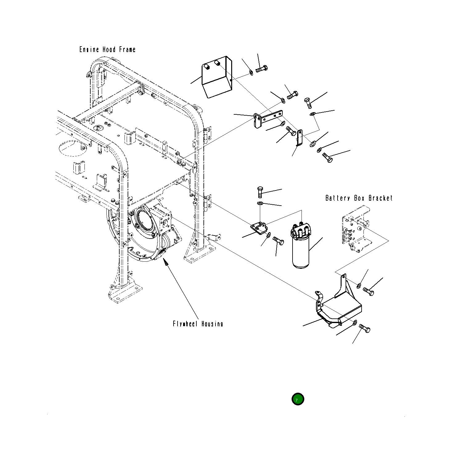 Крышка 23H-16-11121  Komatsu