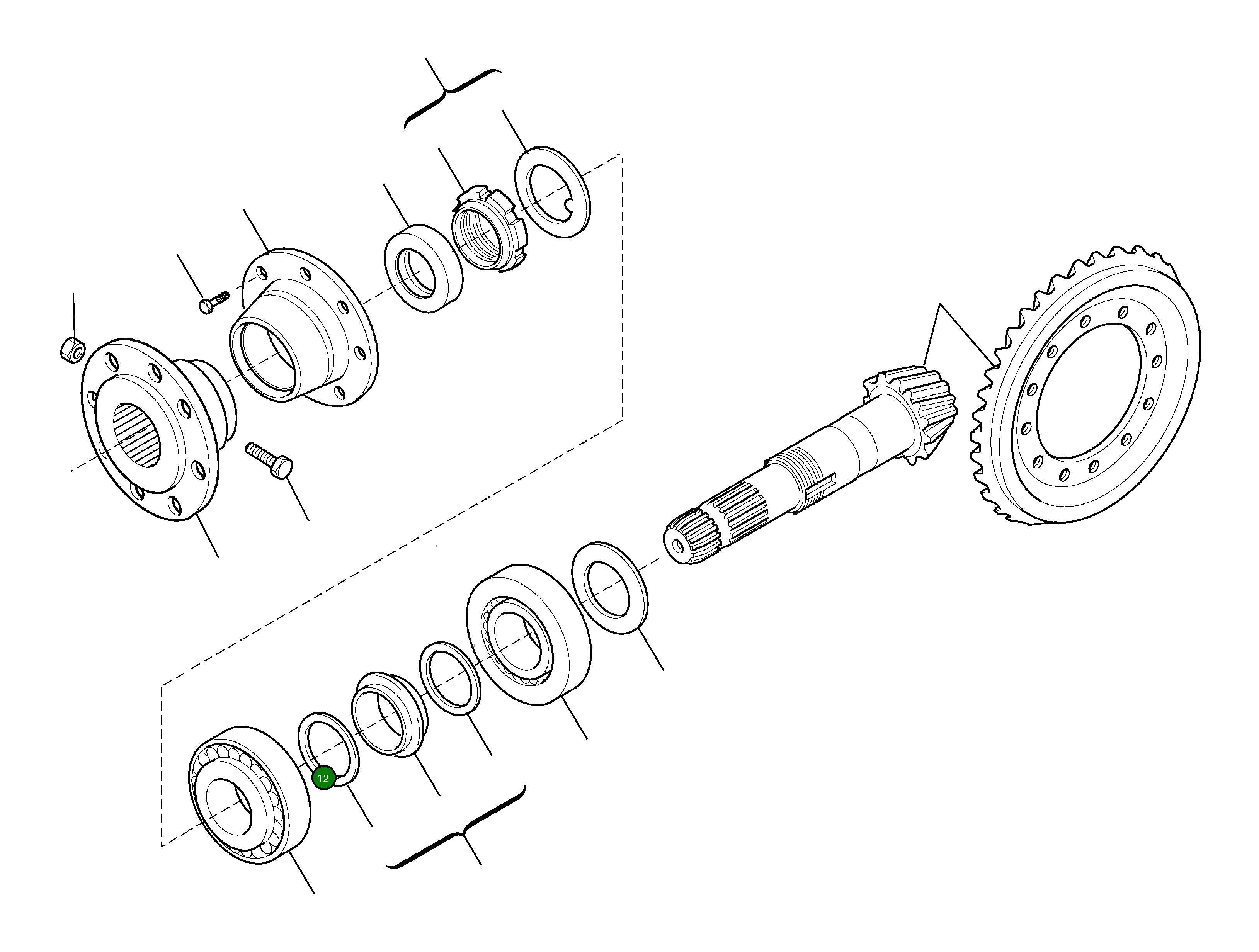 Болт 801024046  Komatsu