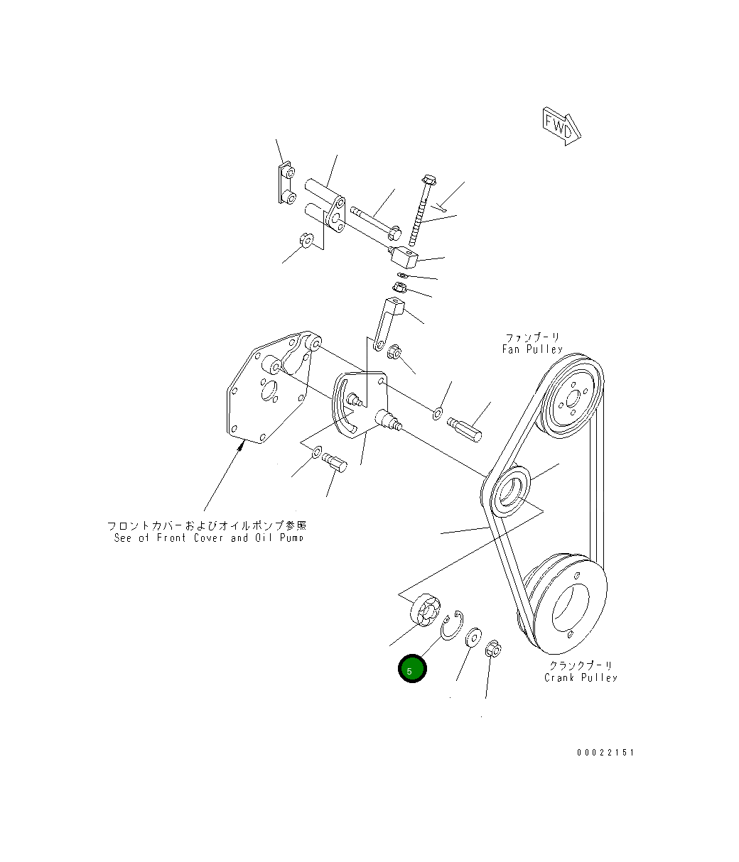 Кольцо YM22252-000470 Komatsu