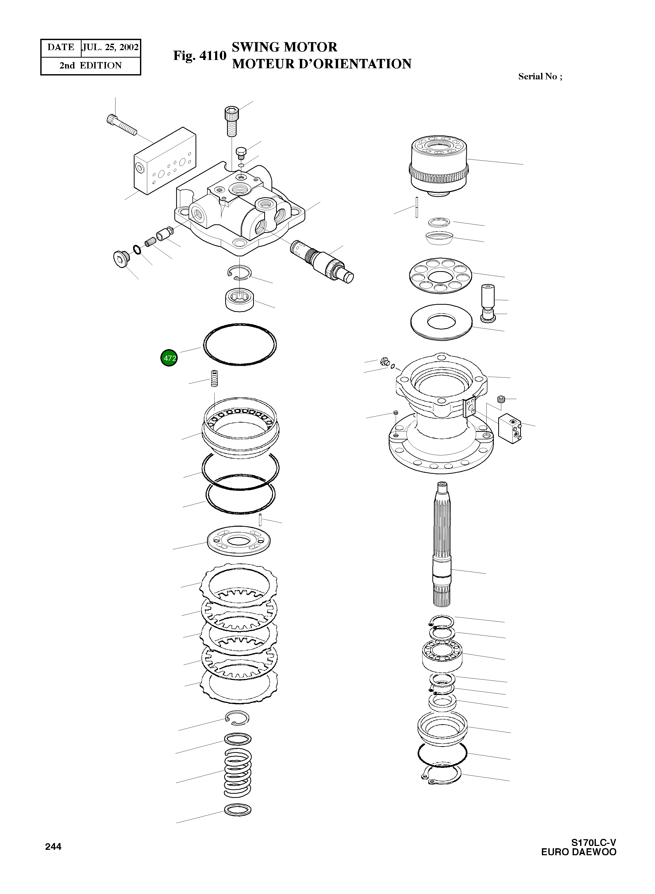 Кольцо уплотнительное (O-Ring) 180-00218 Komatsu