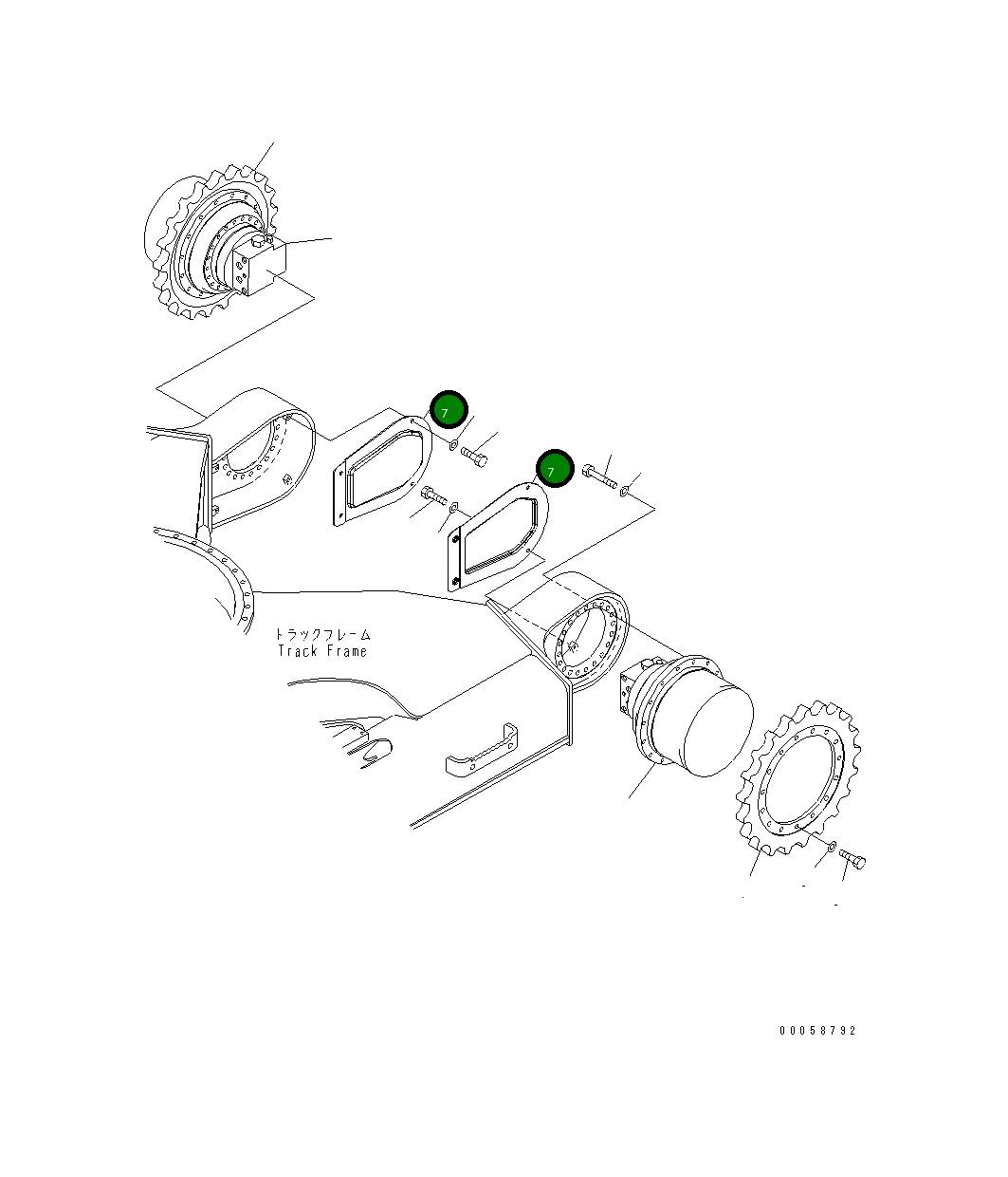 Крышка 22B-30-21621 Komatsu