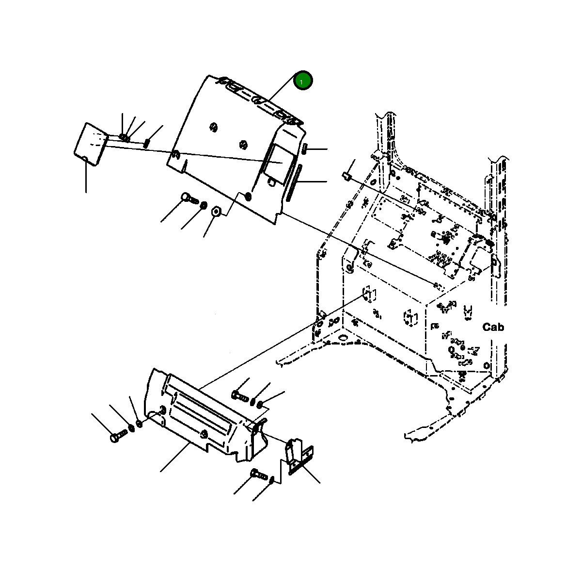 Крышка 22P-53-15391  Komatsu