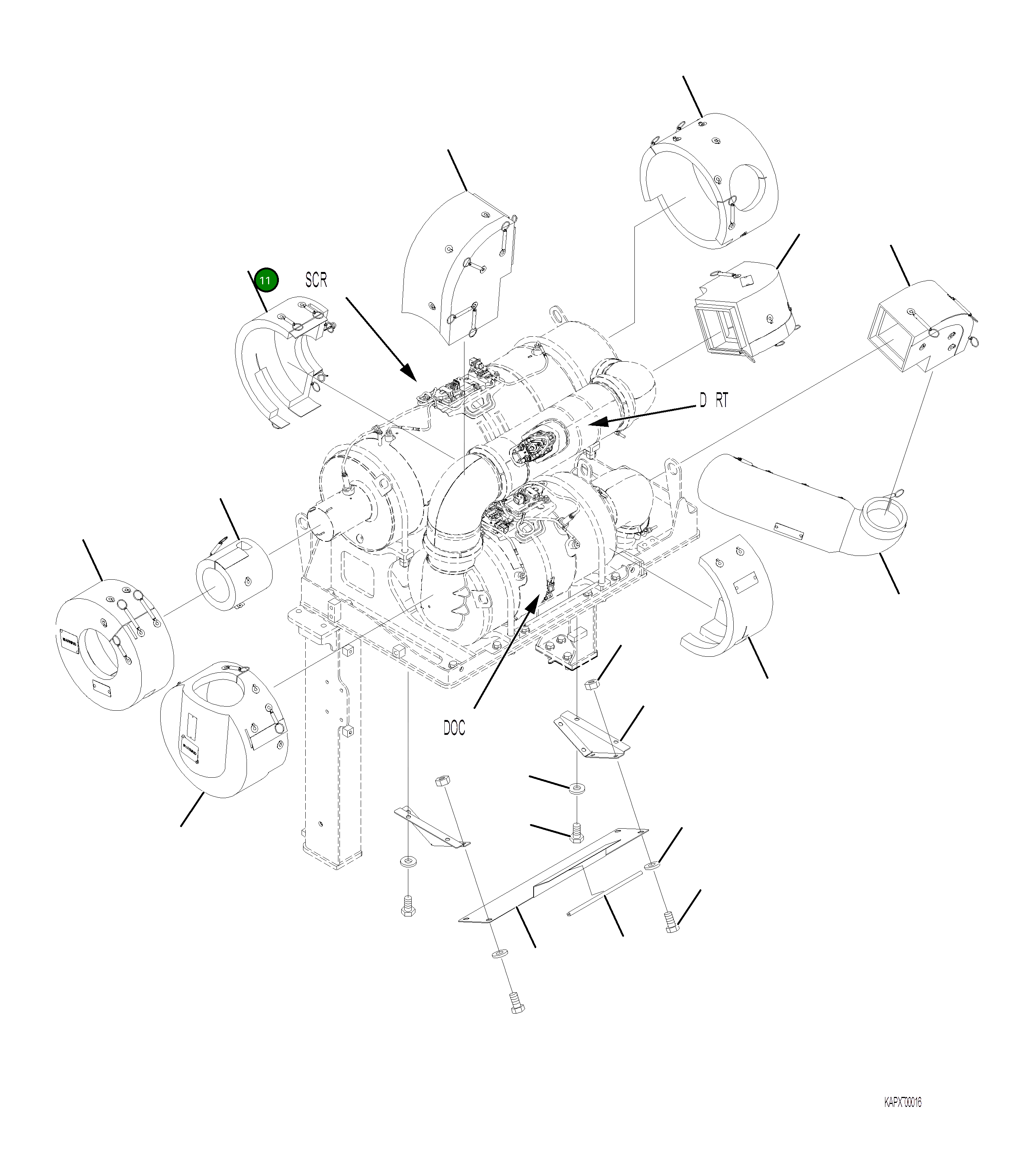 Крышка 4A1-01-22240 Komatsu