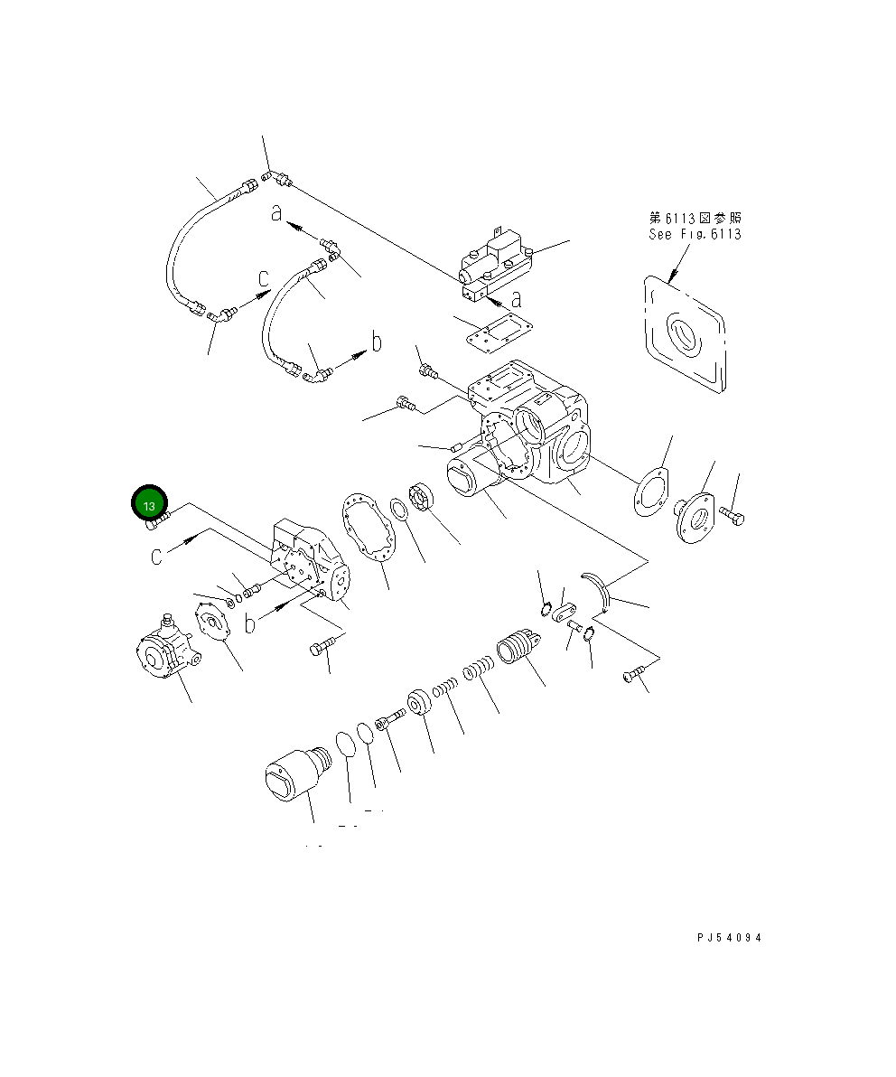 Болт 262-61-22140  Komatsu