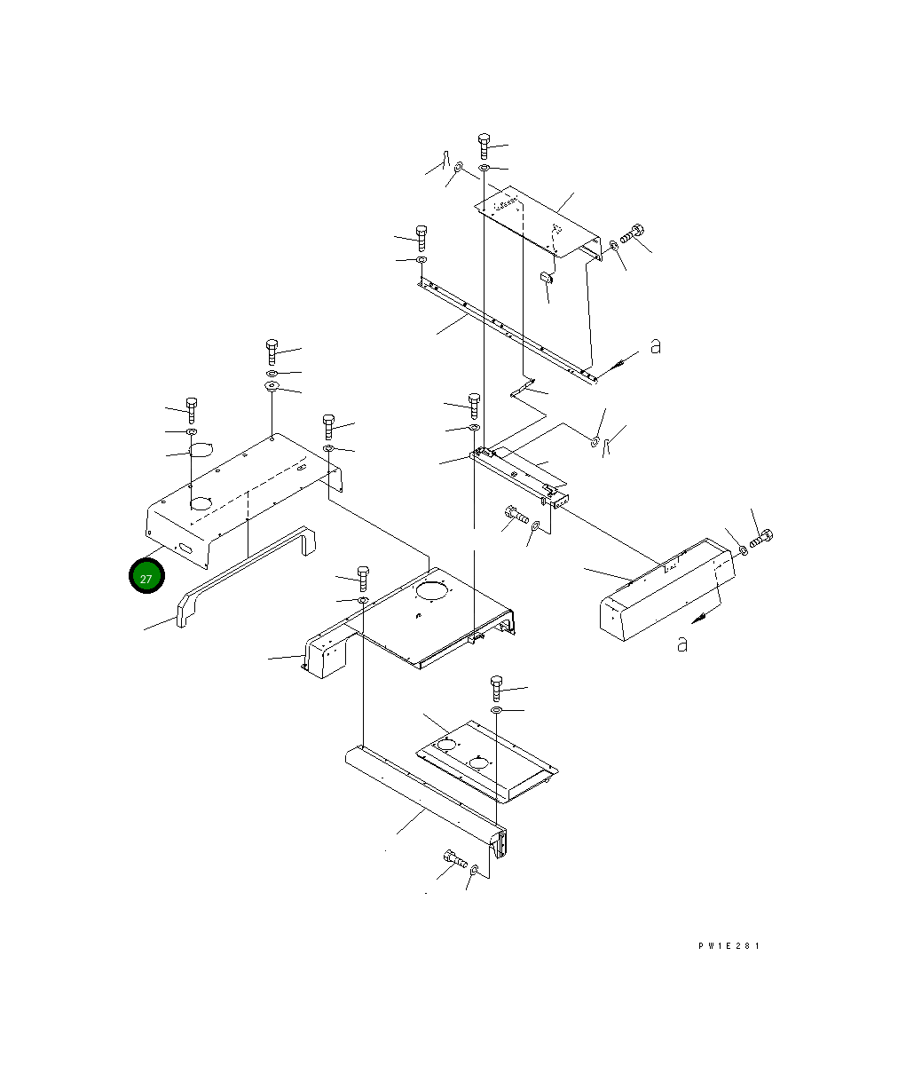 Крышка 21N-54-39221 Komatsu