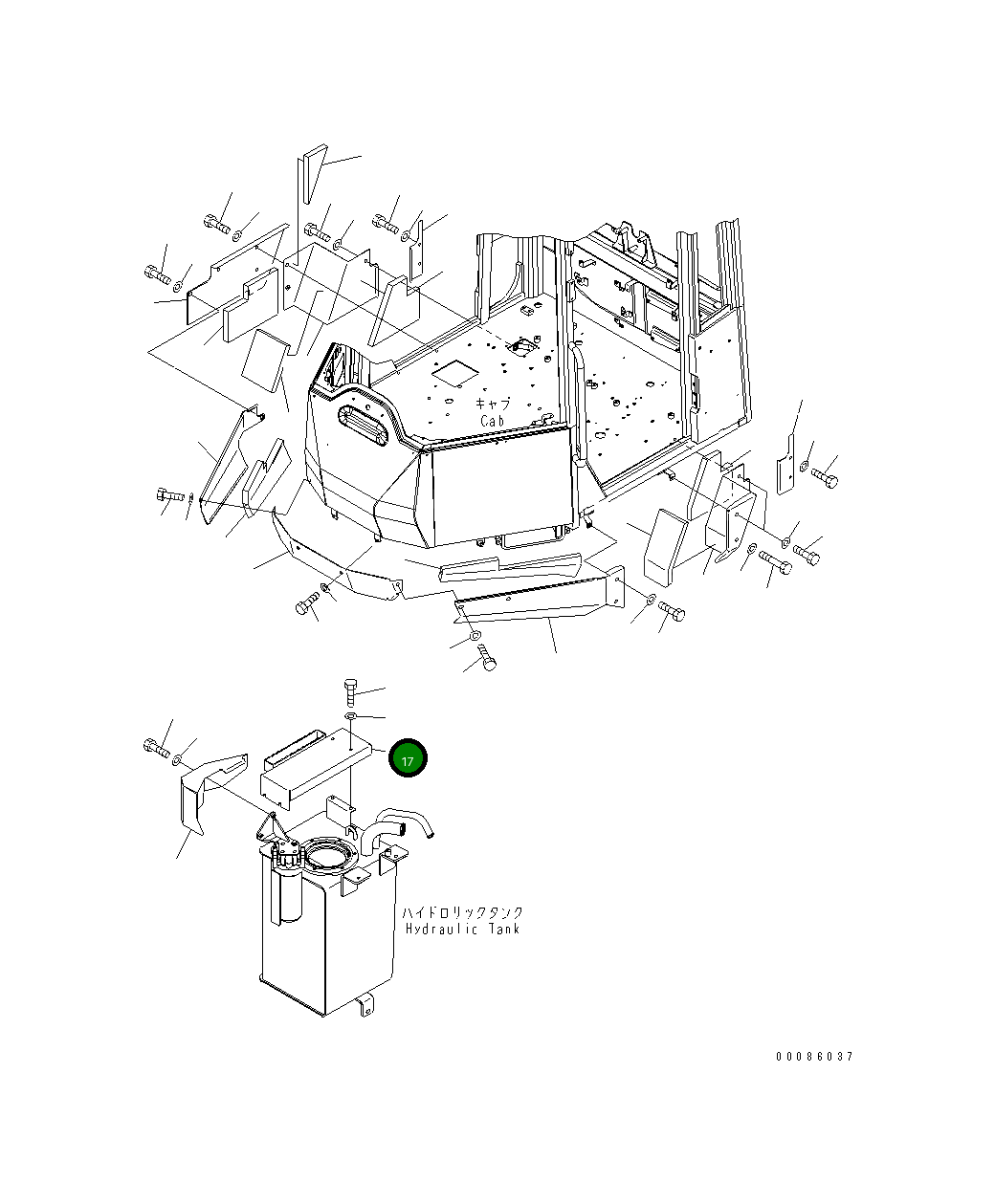 Крышка 418-54-44381  Komatsu
