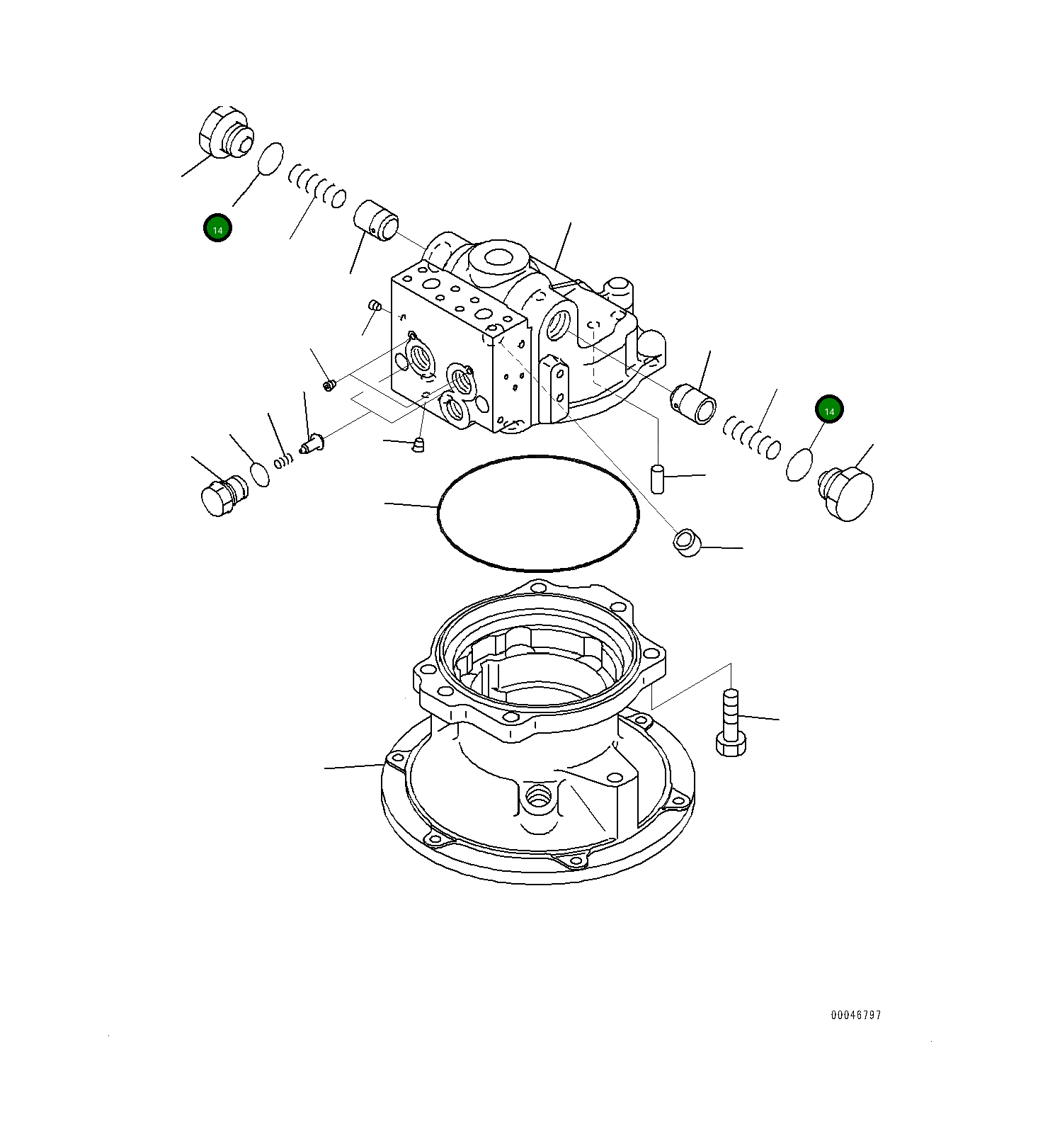 Кольцо уплотнительное (O-Ring) 07002-13334  Komatsu