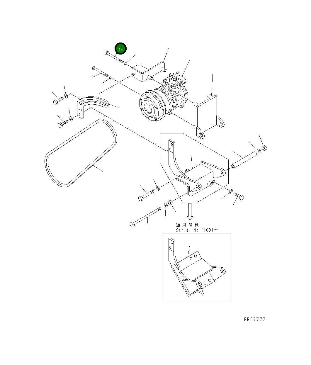 Болт 232-60-12442 Komatsu
