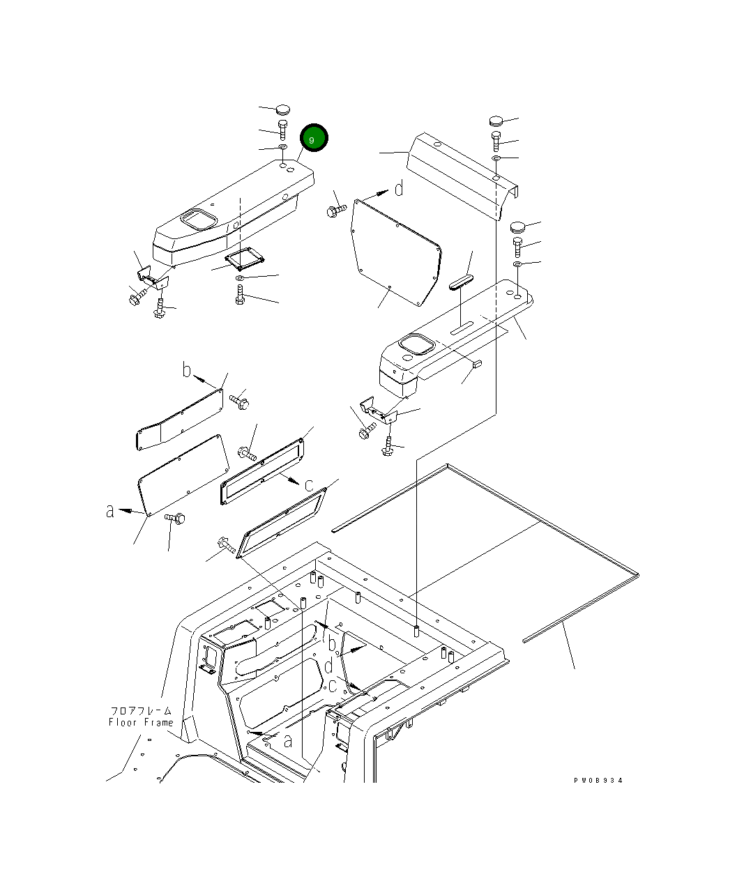 Крышка 124-54-68130  Komatsu