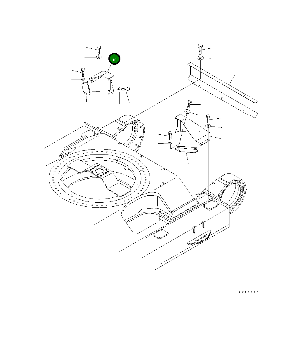 Крышка 21N-30-37381 Komatsu