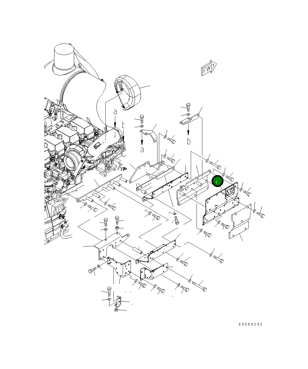 Крышка 6261-11-8110  Komatsu