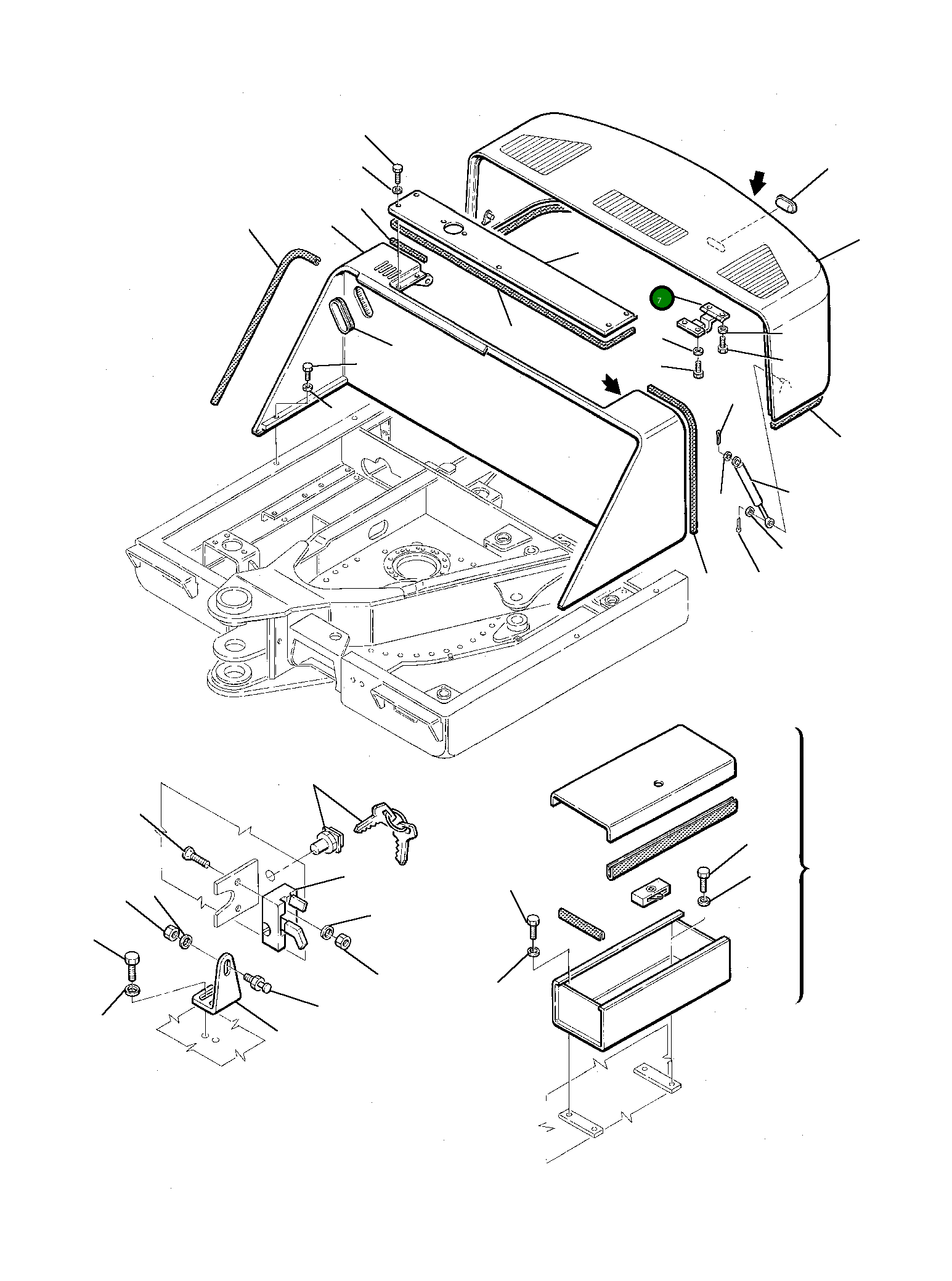 Крышка 22E-54-11340 Komatsu