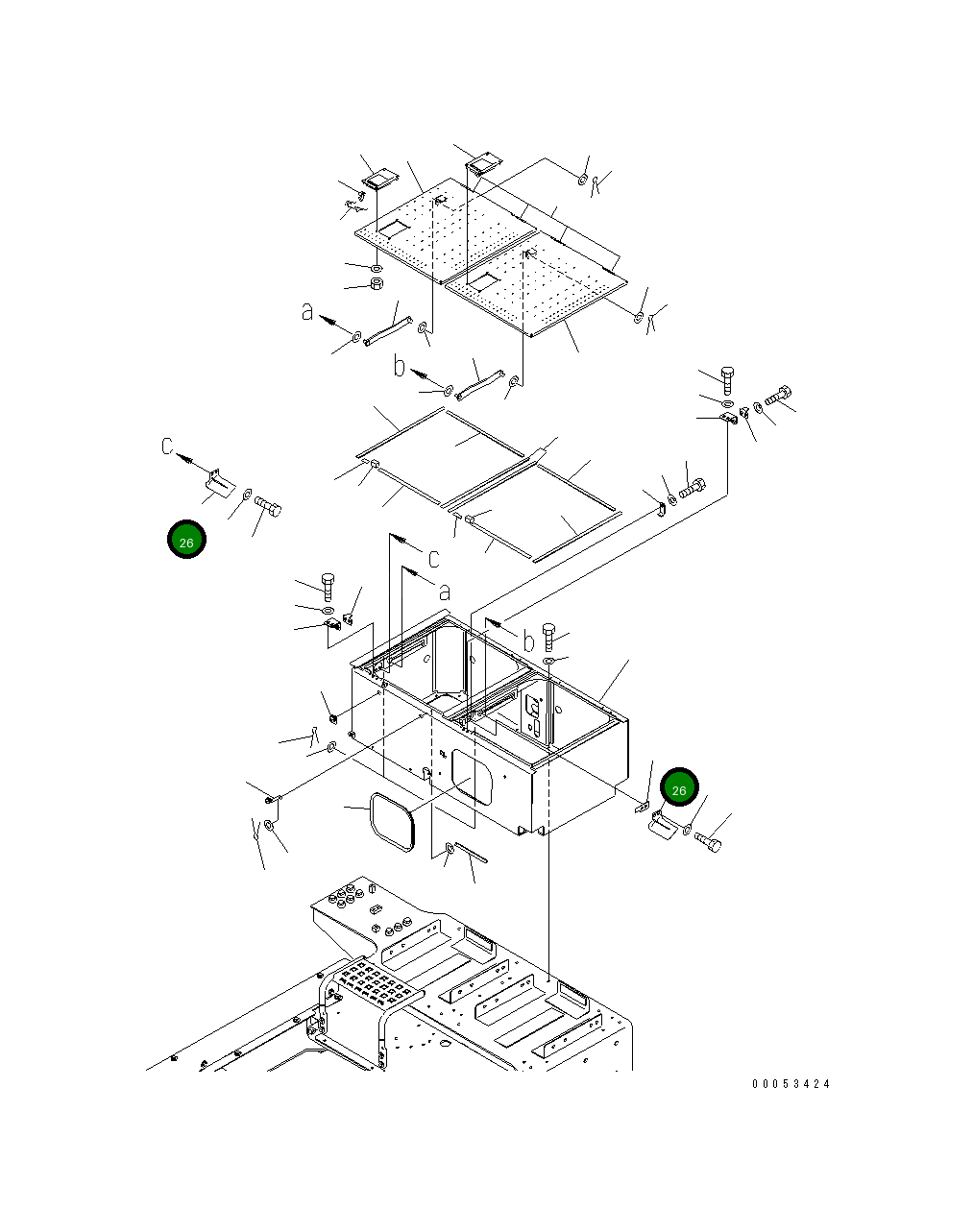Крышка 21T-53-31430 Komatsu