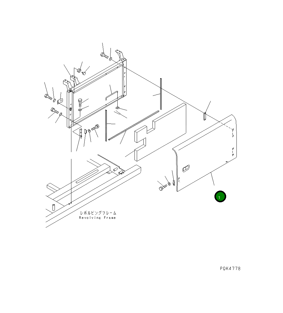 Крышка 21P-54-K4120 Komatsu