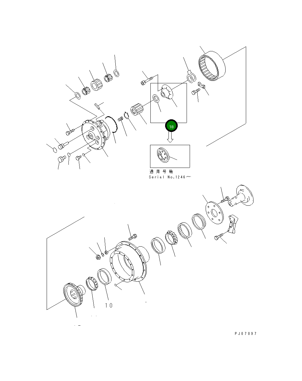 Кольцо 20G-22-12490 Komatsu