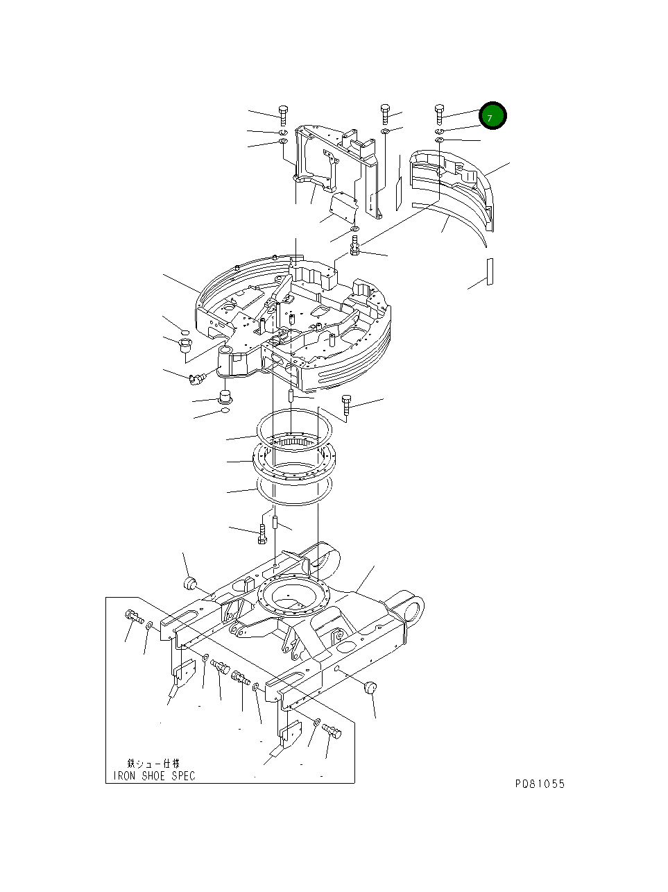 Болт YM172165-53480 Komatsu