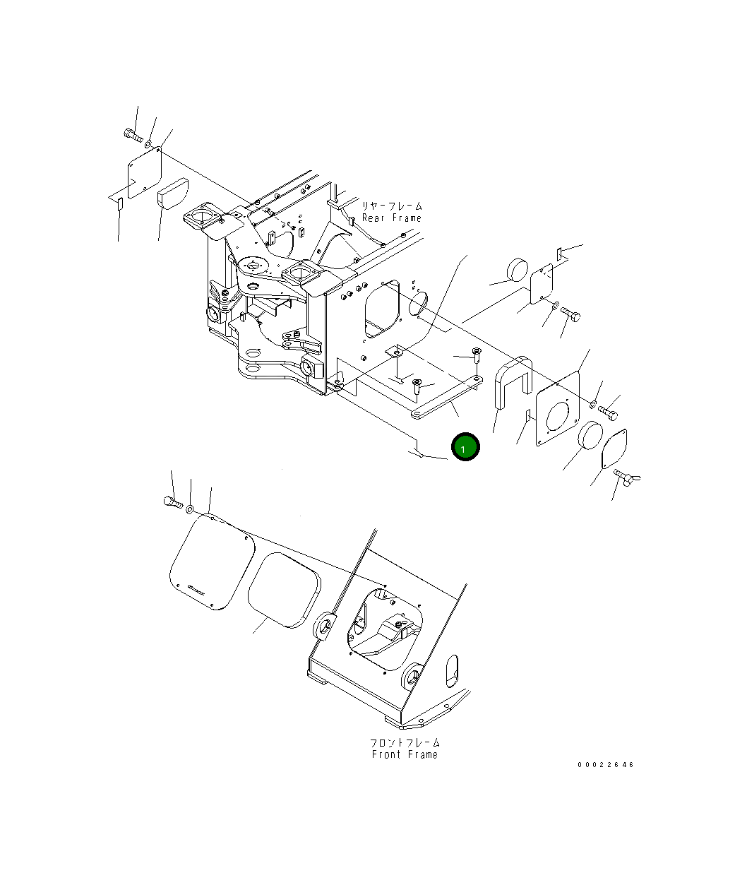 Крышка 416-Z97-3611  Komatsu