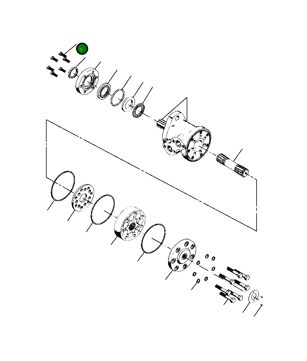 Болт 1287 287 H1 Komatsu